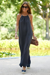 Elina™ | Airy Halter Dress in Cotton Blend
