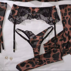 Sofia™ | Leopard Allure Lingerie Set (5 pieces)
