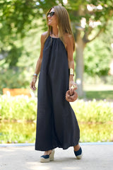 Elina™ | Airy Halter Dress in Cotton Blend