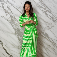 Laurine™ | Draped Printed Dress
