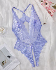 Néla™ | Wedding Teddy Halter with Open Detail