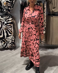 Marisse™ | Midi Dress with Print and V-Neck