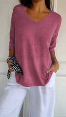Anna™ | Airy Knit Top with V-Neck