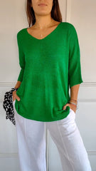 Anna™ | Airy Knit Top with V-Neck