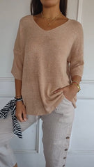 Anna™ | Airy Knit Top with V-Neck