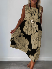Édith™ | Elegant Dress with Floral Print