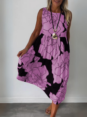 Édith™ | Elegant Dress with Floral Print