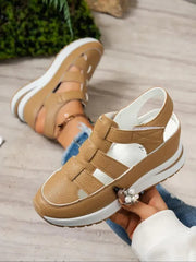 Comfortable Wedge Sandals with Velcro for Women