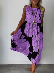 Édith™ | Elegant Dress with Floral Print