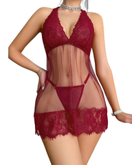 Isola™ | Lace Halter Neck Nightie with String