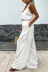 NOËLLE™ | Sleeveless Jumpsuit with Wide Legs