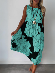Édith™ | Elegant Dress with Floral Print