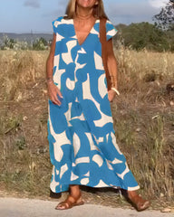Jacqueline™ | Dress with Print and V-Neck