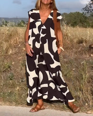 Jacqueline™ | Dress with Print and V-Neck