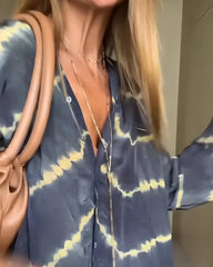 Aurélie™ | Maxi Bohemian Chic Dress with Striped Pattern