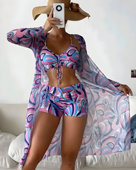 Noëlle™ | Stylish Three-Piece Bikini Set