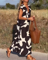 Jacqueline™ | Dress with Print and V-Neck