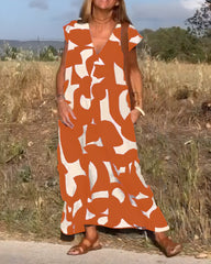 Jacqueline™ | Dress with Print and V-Neck