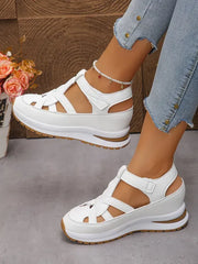 Comfortable Wedge Sandals with Velcro for Women
