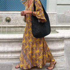 Amélie™ | Elegant Maxi Dress with V-Neck