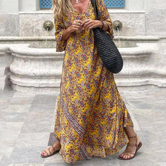 Amélie™ | Elegant Maxi Dress with V-Neck