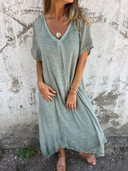 Violette™ | Loose V-Neck Dress