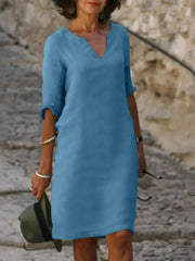 Josette™ | Elegant Dress with V-Neck