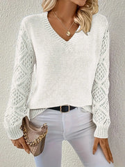 NOËLLE™ | Casual V-neck Sweater