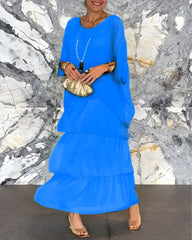Monique™ | Chiffon Dress with Cake Skirt