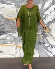 Monique™ | Chiffon Dress with Cake Skirt