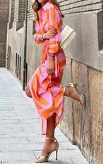 Laurine™ | Draped Printed Dress