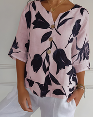 NOËLLE™ | Spring Blouse with V-Neck