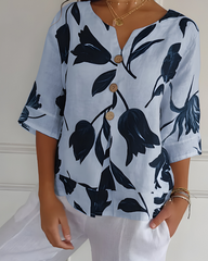 NOËLLE™ | Spring Blouse with V-Neck