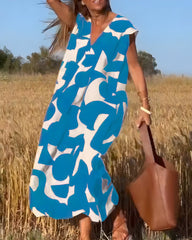 Jacqueline™ | Dress with Print and V-Neck