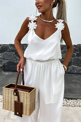 NOËLLE™ | Sleeveless Jumpsuit with Wide Legs
