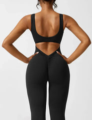 NOËLLE™ | Trendy & Flattering V-Back Jumpsuit