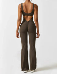 NOËLLE™ | Trendy & Flattering V-Back Jumpsuit