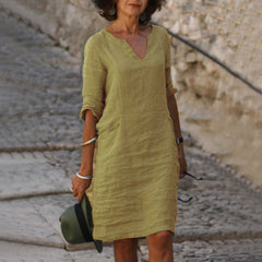 Josette™ | Elegant Dress with V-Neck