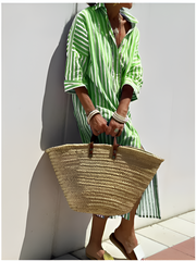 Vivienne™ | Elegant Striped Shirt Dress