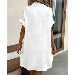 Carline™ | Cotton Summer Dress with Collar
