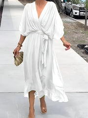 Juliette™ | Flowing Dress with V-Neck