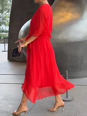 Juliette™ | Flowing Dress with V-Neck
