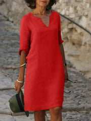 Josette™ | Elegant Dress with V-Neck