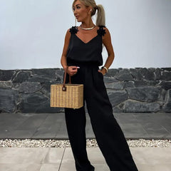NOËLLE™ | Sleeveless Jumpsuit with Wide Legs