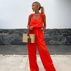 NOËLLE™ | Sleeveless Jumpsuit with Wide Legs