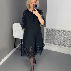 Sarah™ | Midi Dress with Elegant Details