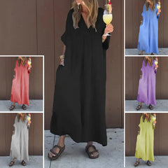 Juliette™ | Light Cotton Dress with V-Neck