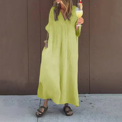 Juliette™ | Light Cotton Dress with V-Neck