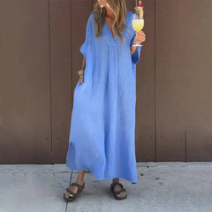 Juliette™ | Light Cotton Dress with V-Neck