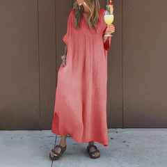 Juliette™ | Light Cotton Dress with V-Neck
